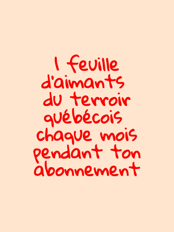 Abonnement - Alimants du Québec, panier mensuel