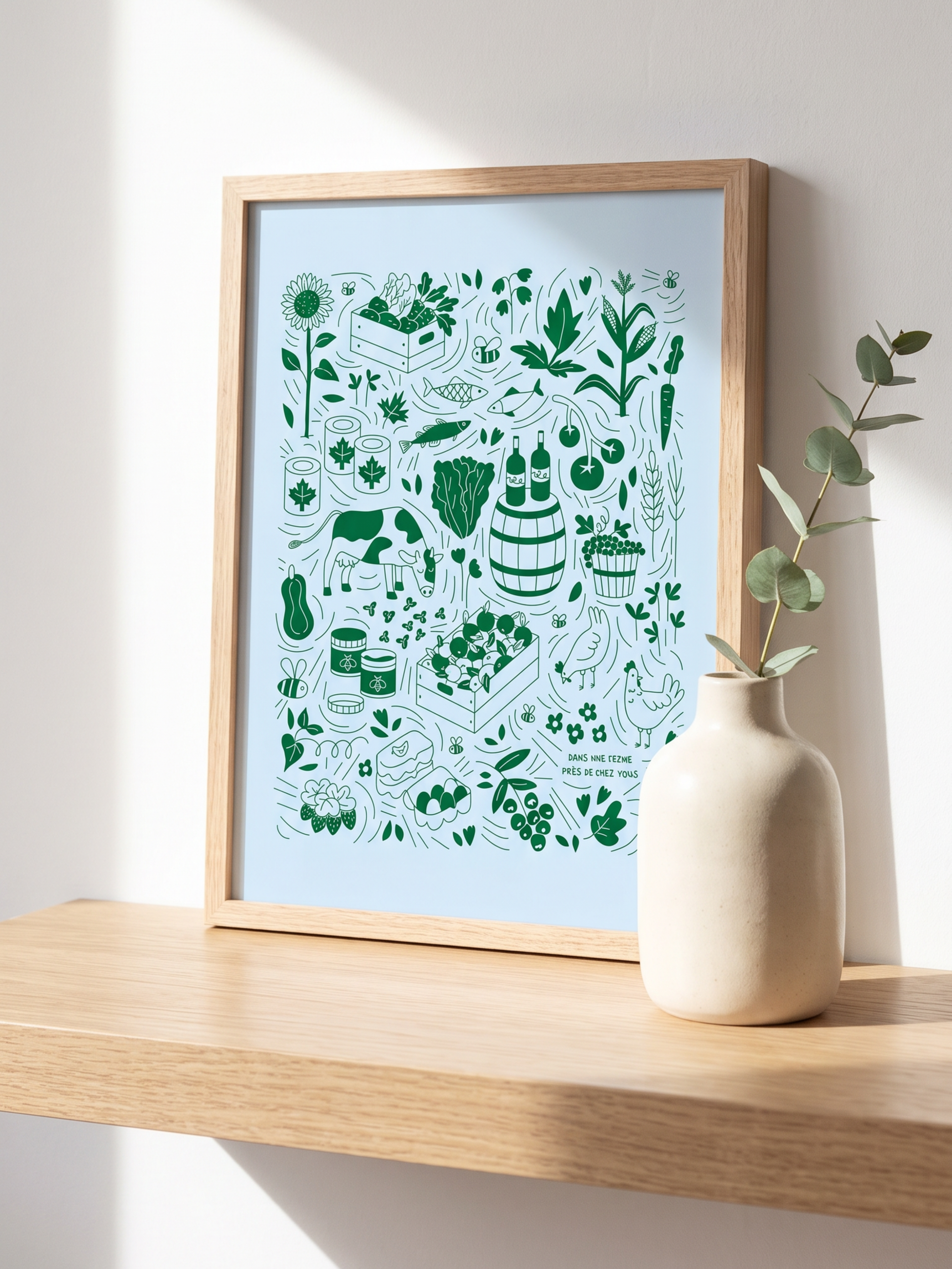 aliments du québec affiche cadeau poster ferme locale