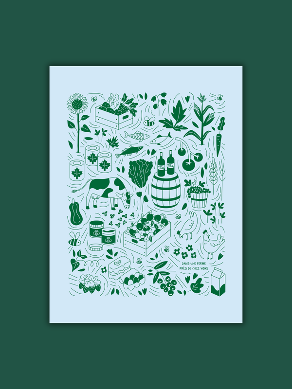 aliments du québec ferme local affiche poster québec