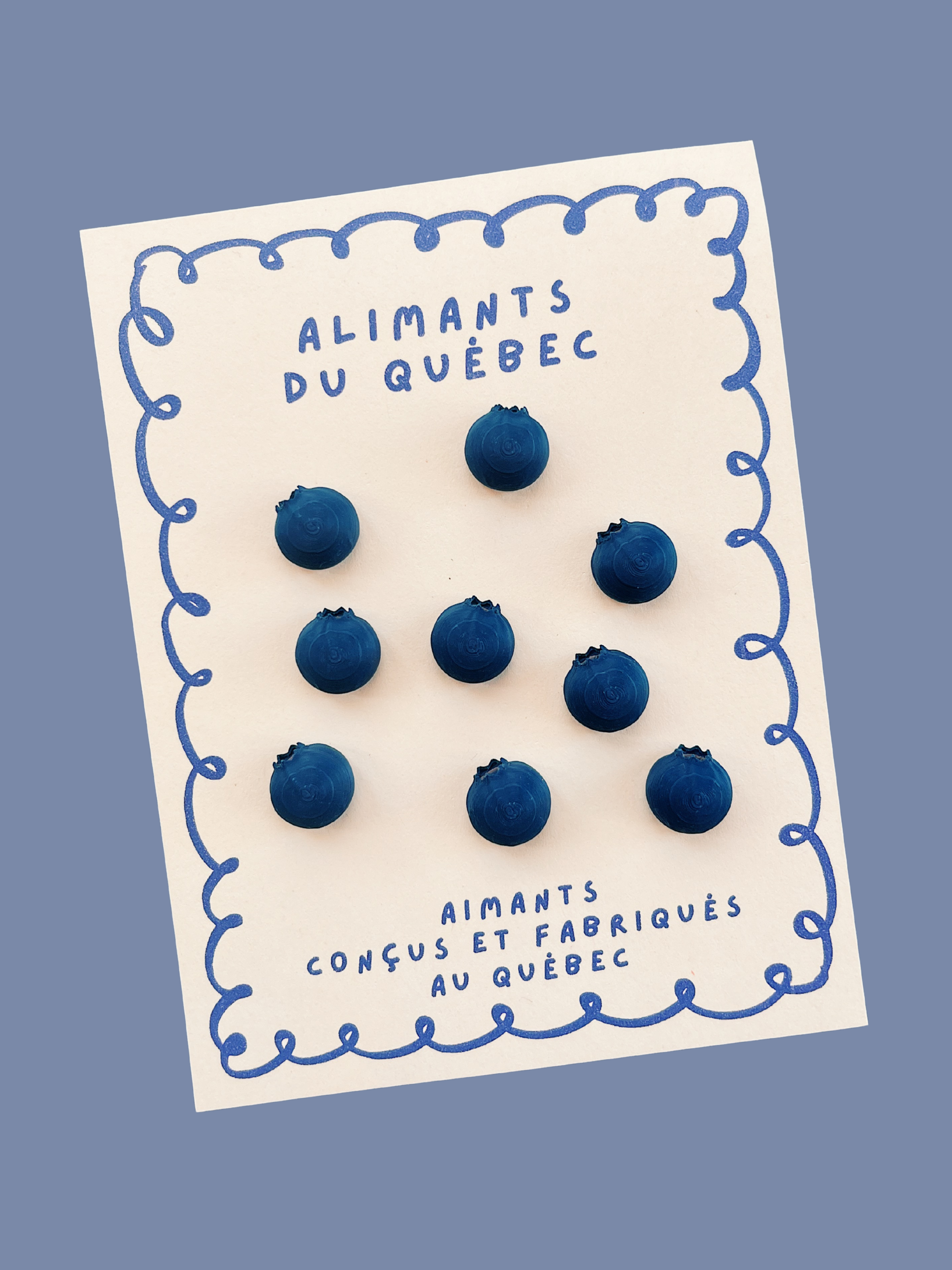bleuets du québec blueberries canada magnet aimant frigo fabriqués au québec