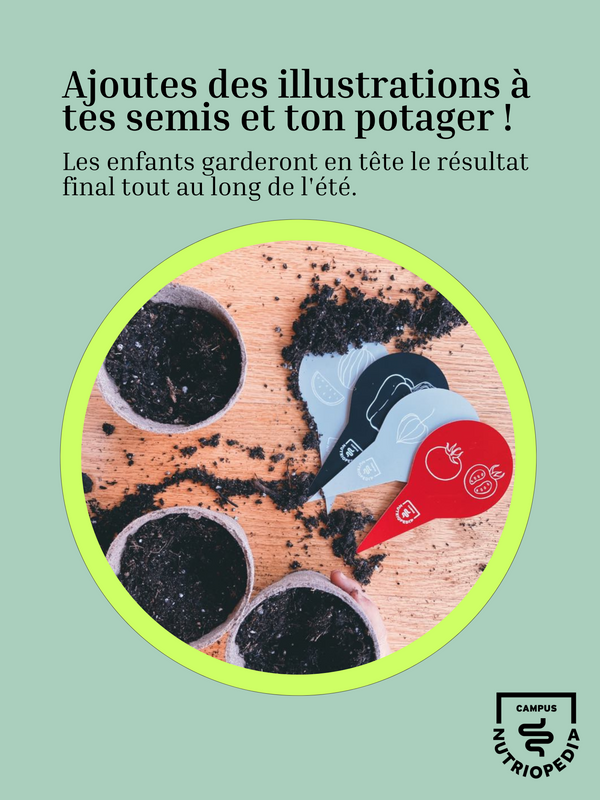 Étiquette marqueur potager semis québec campus nutriopedia