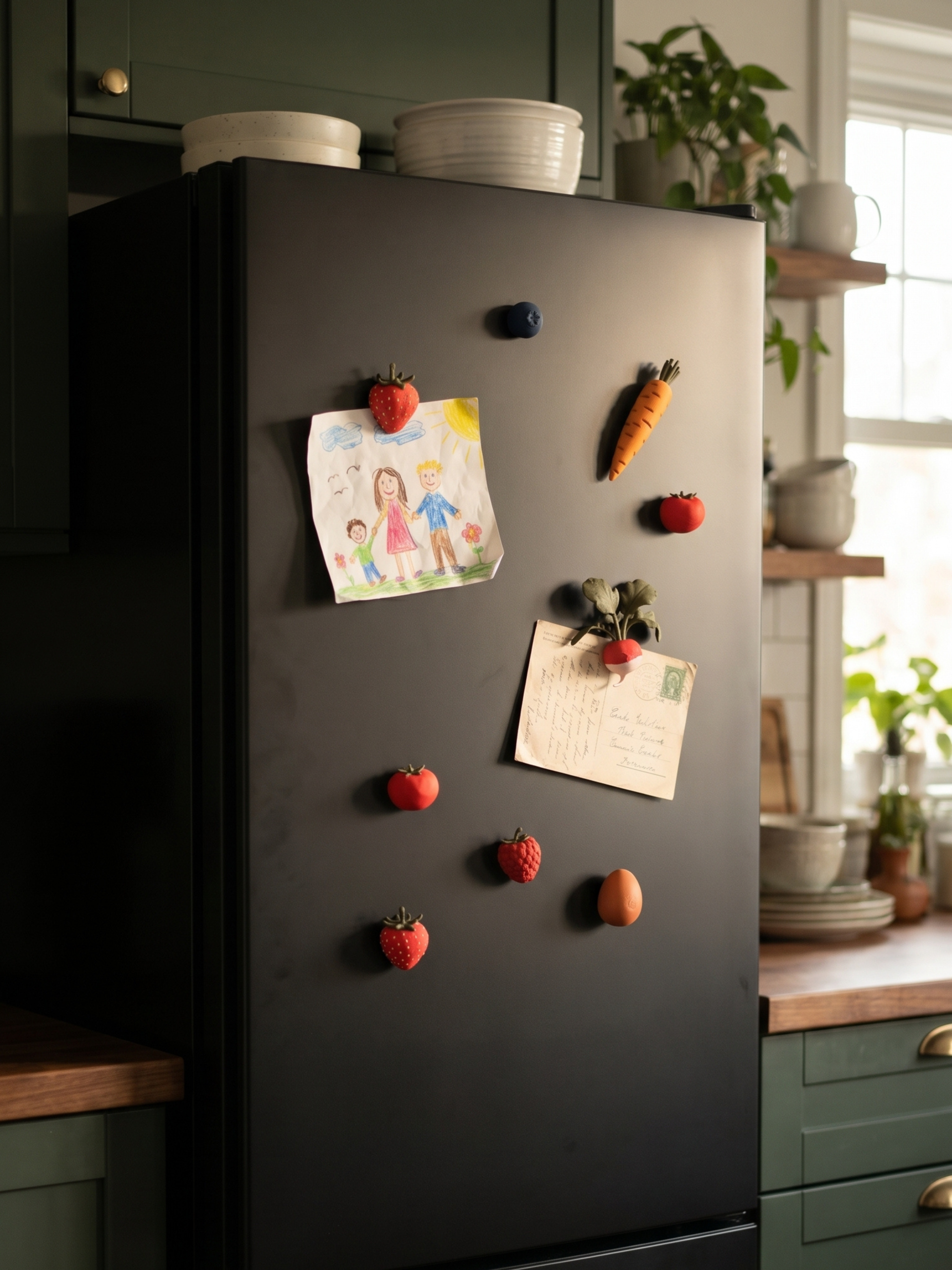 food magnets fridge local strawberries canada quebec made in