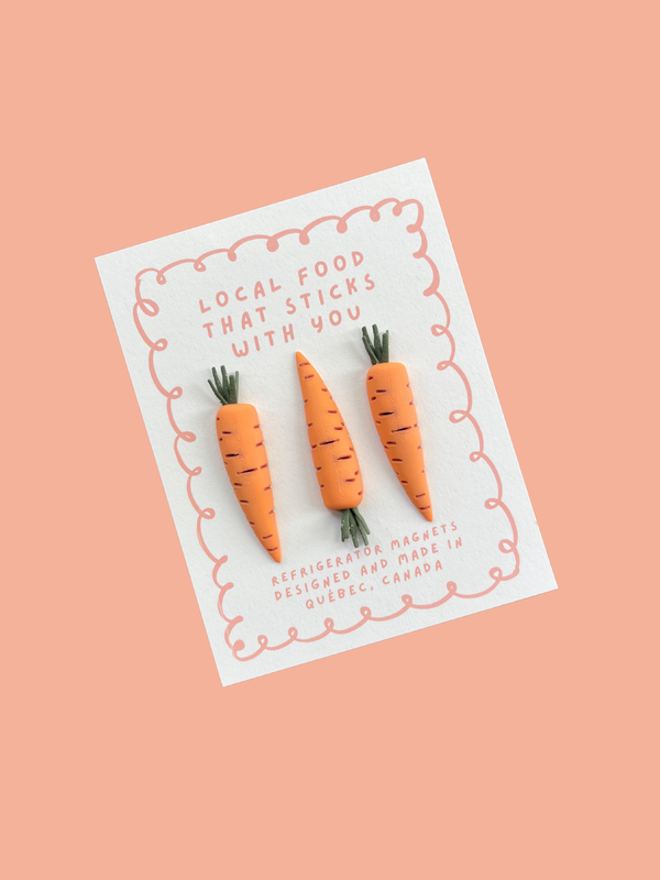 Carrots – Decorative Fridge Magnets, Made in Quebec, Canada
