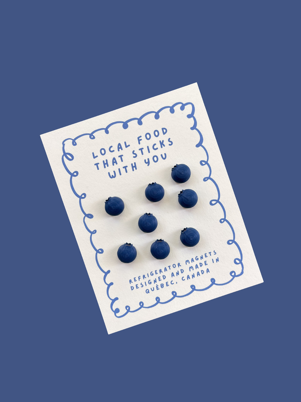 Blueberries – Decorative Fridge Magnets, Made in Quebec, Canada