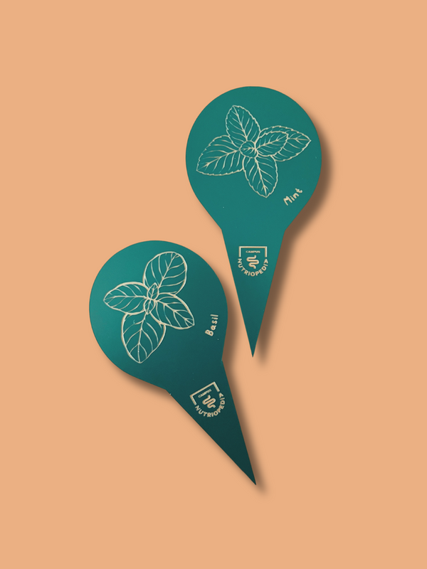 Herb tags for seedlings and vegetable garden, made in Quebec, Canada