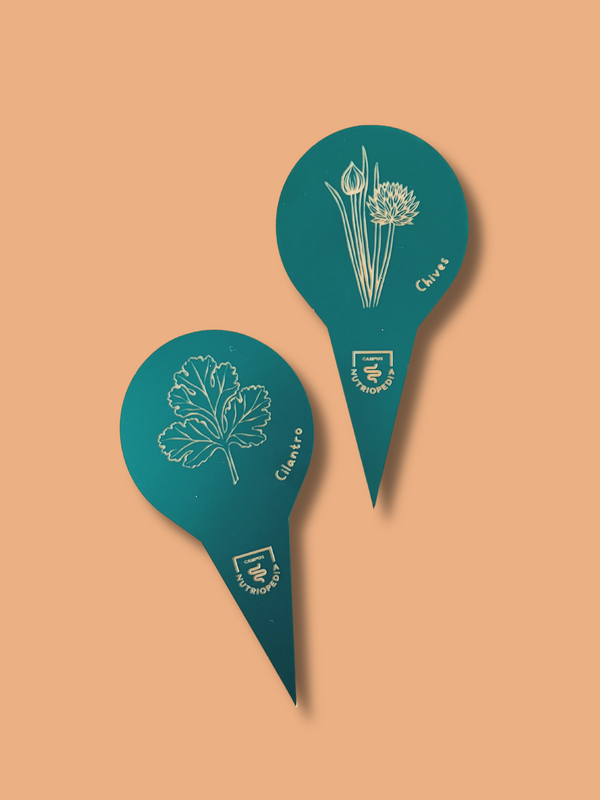 Herb tags for seedlings and vegetable garden, made in Quebec, Canada