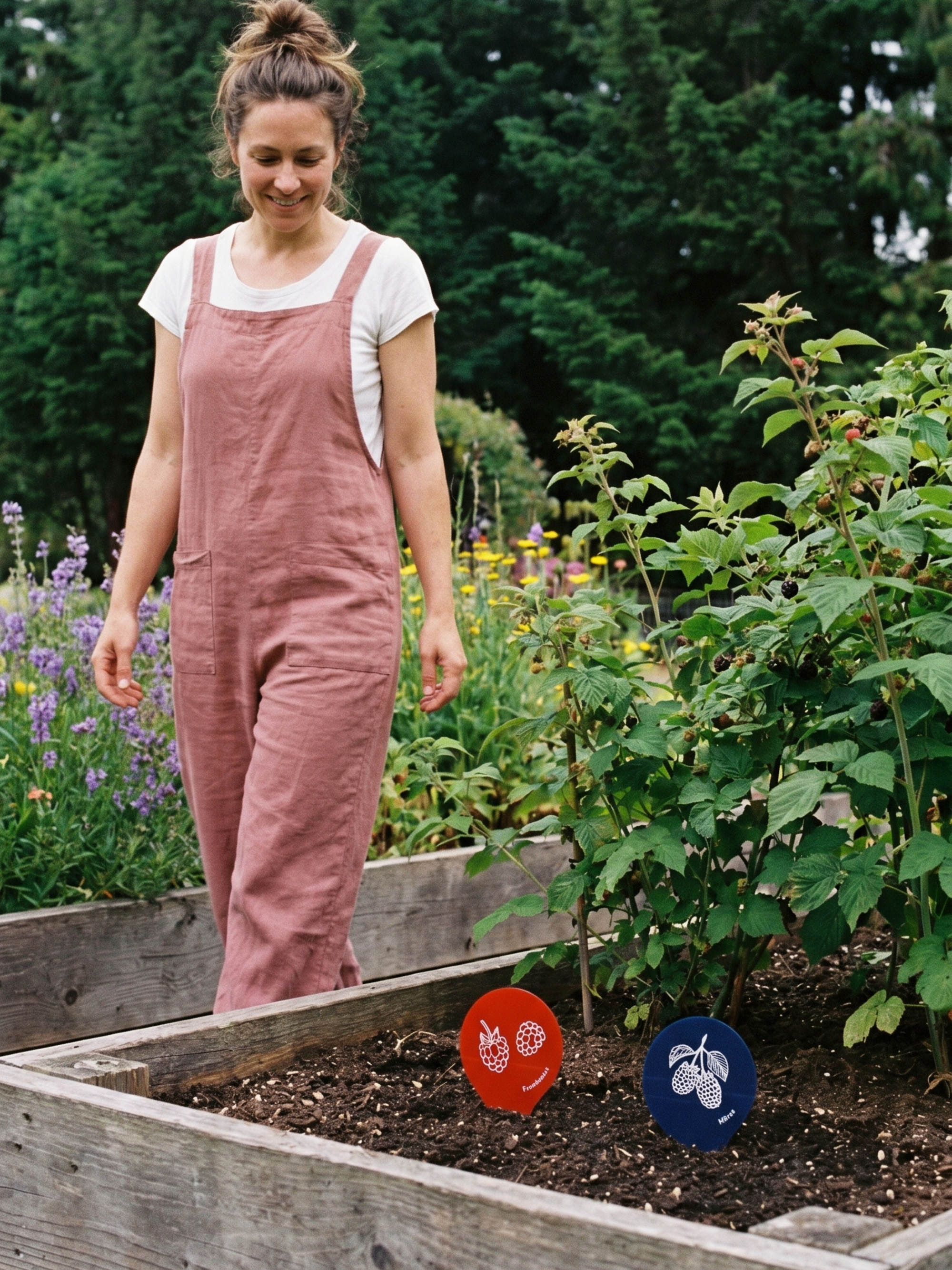 étiquette jardin framboises québec