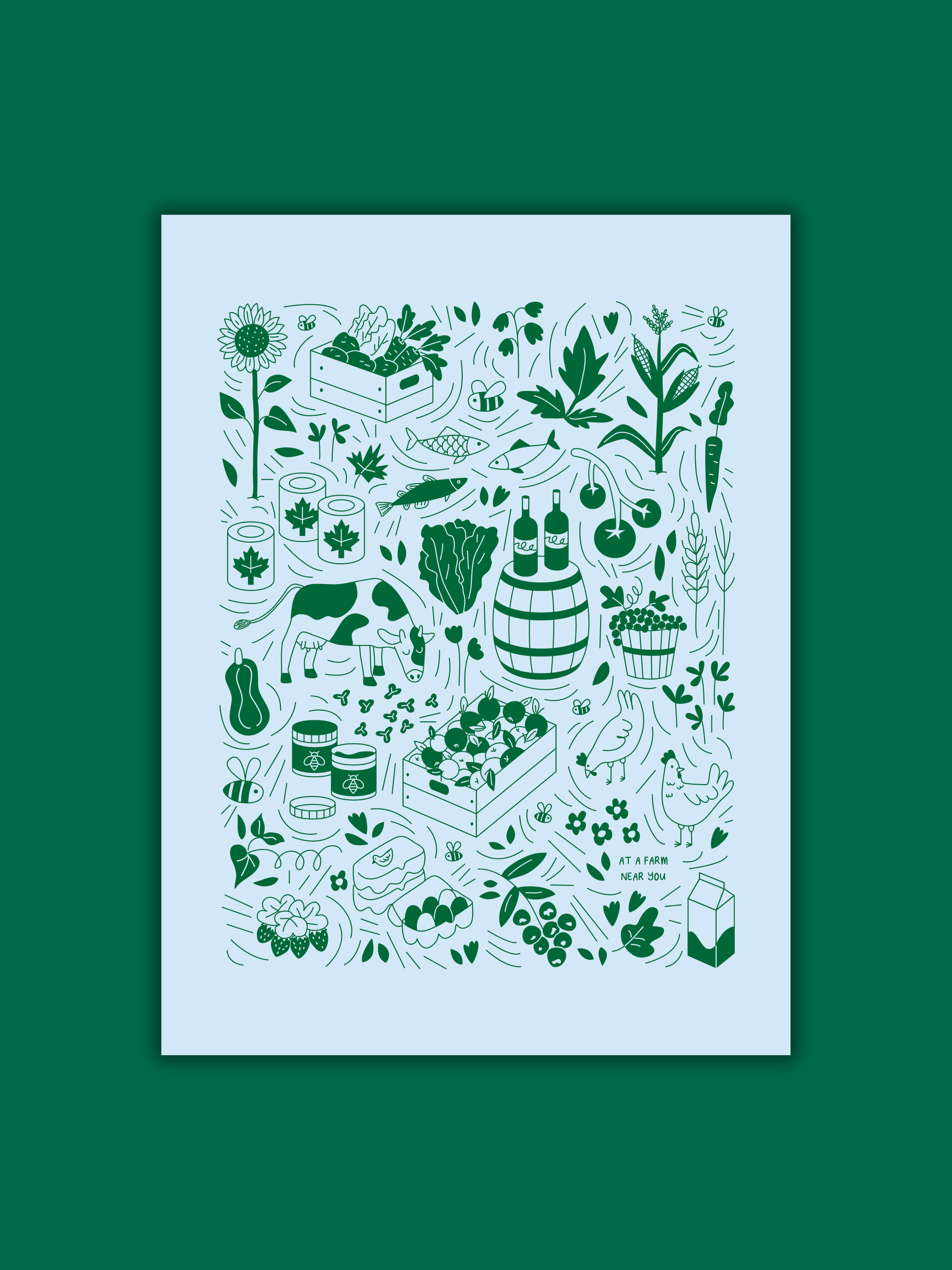 poster fresh local food canada quebec boutique