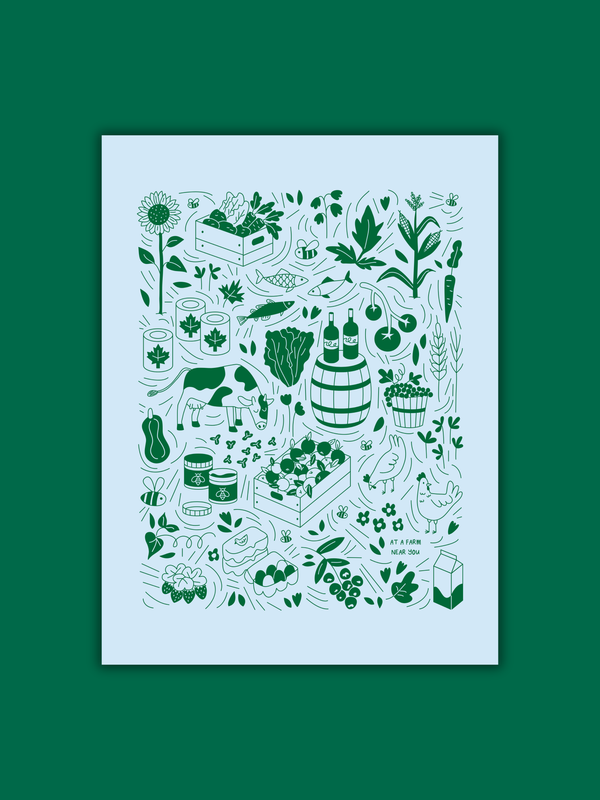 poster fresh local food canada quebec boutique