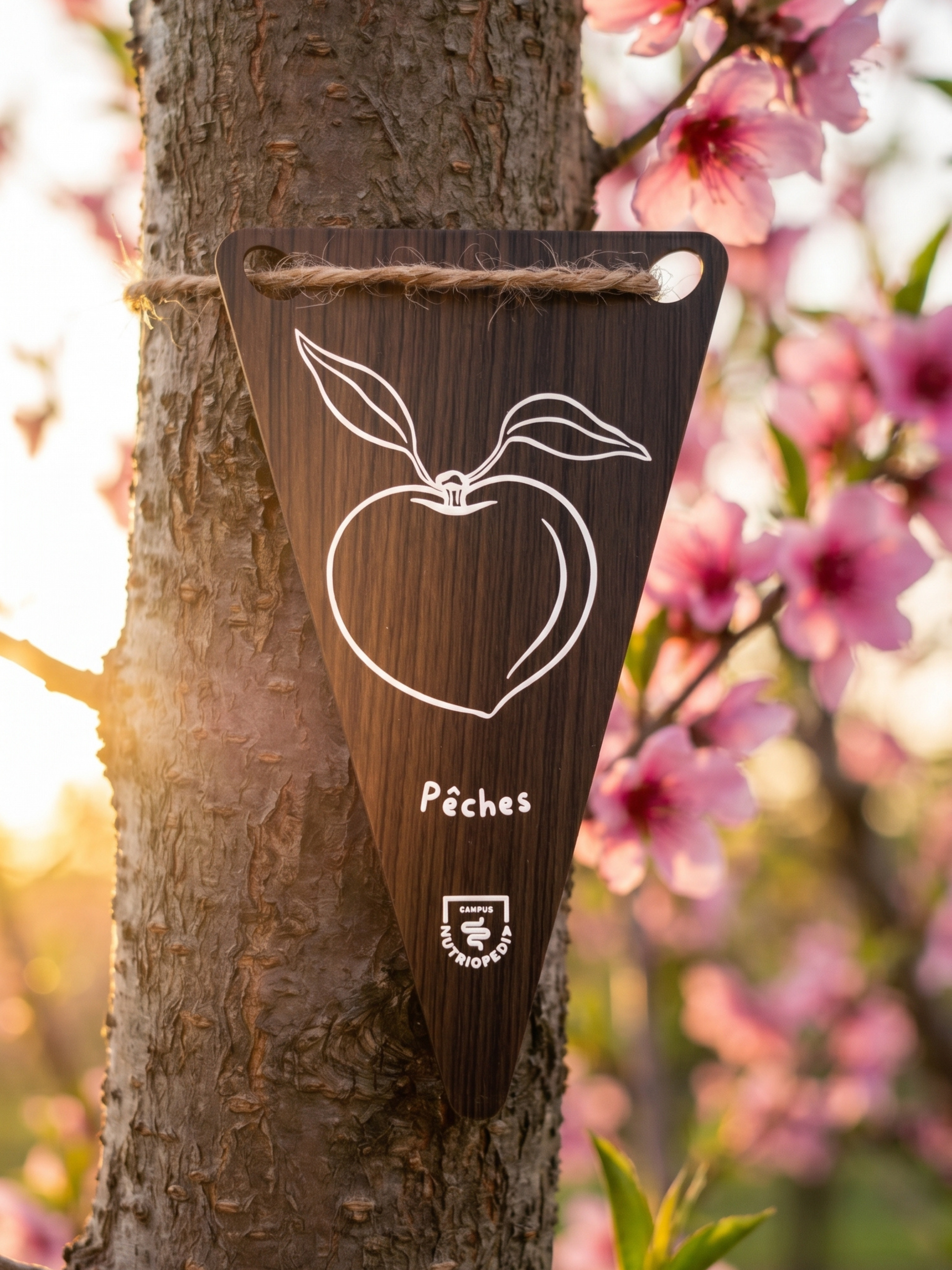Identification pour arbres fruitiers - illustration et écriture, fabriqués au Québec