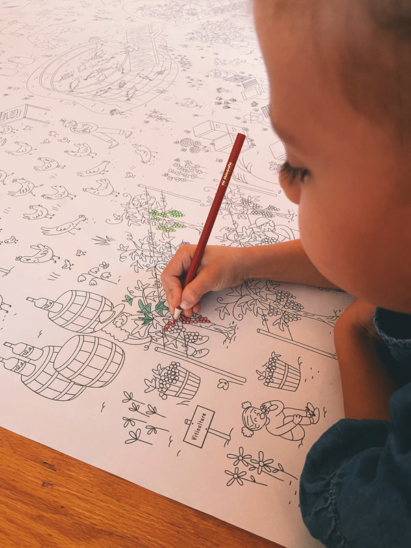 Giant coloring poster - Agriculture, printed in Quebec, Canada