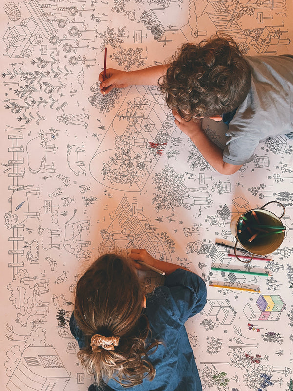 Giant coloring poster - Agriculture, printed in Quebec, Canada