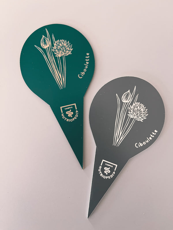 Étiquettes de fines herbes pour semis et potager, fabriqués au Québec