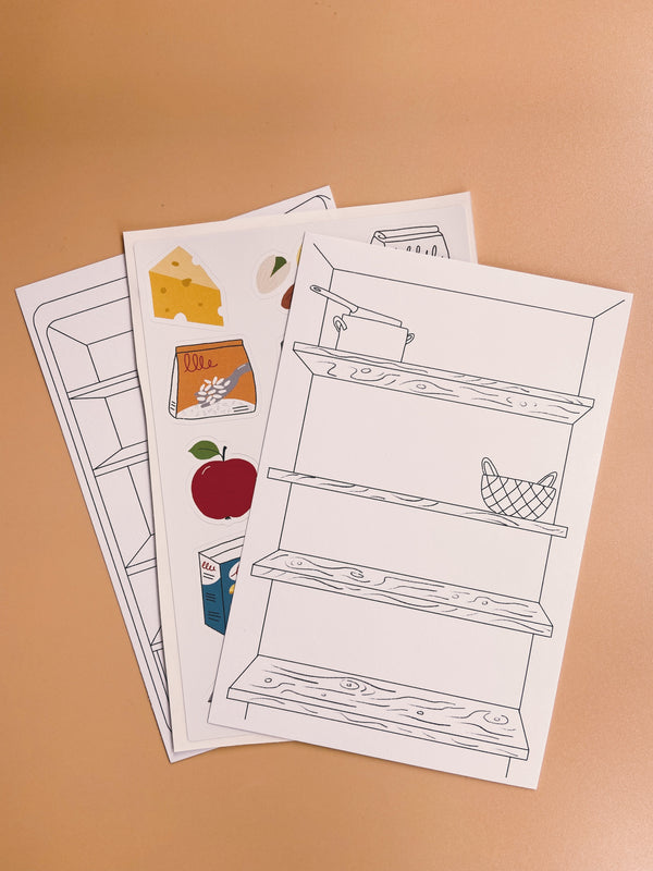 Sticker activity set - Food to categorize, printed in Quebec, Canada