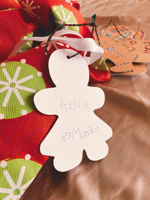 Biscuits de Noël étiquettes cadeaux