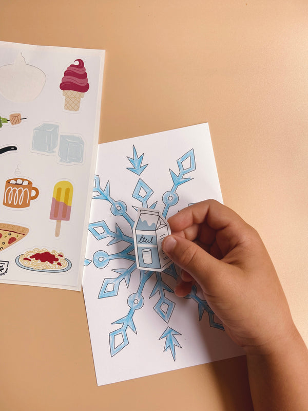 Sticker activity set - Food to categorize, printed in Quebec, Canada